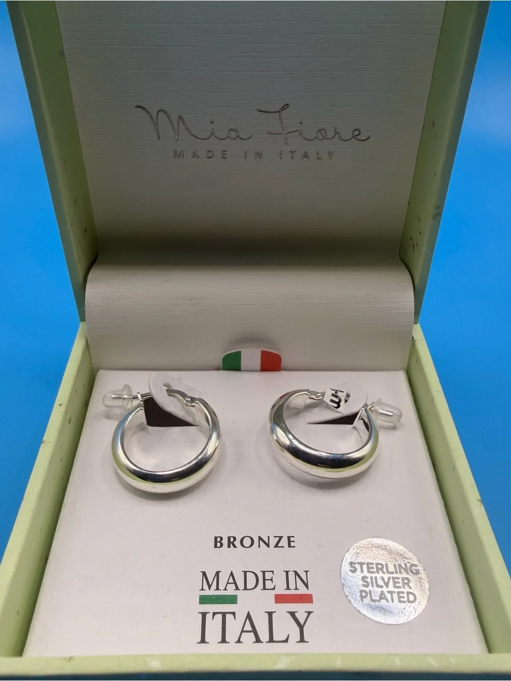 Mia Fiore Men’s Sterling Silver-Plated Hoop Earrings - Silver